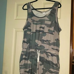 CBRAND camouflage drawstring romper size 2XL